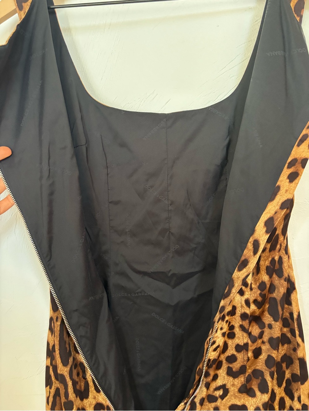 Dolce & Gabbana Y2K Leopard Print Silk Sheath Dress Sz 44/US 8 Like New - Picture 6 of 7